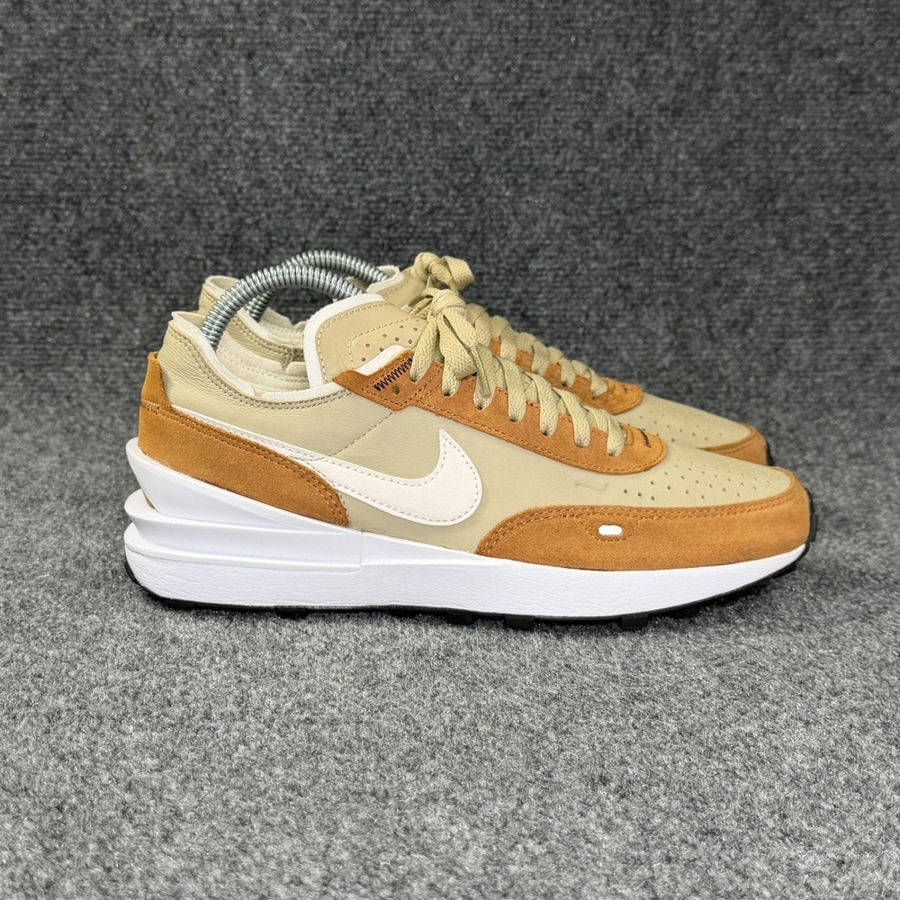 Nike Waffle One Leather Athletic Shoes Men 7.5 Ale Brown Suede Tan Retro Running